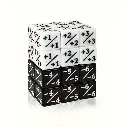 Dado Marker (-6/-6 - -1/-1) Blanco y Negro
